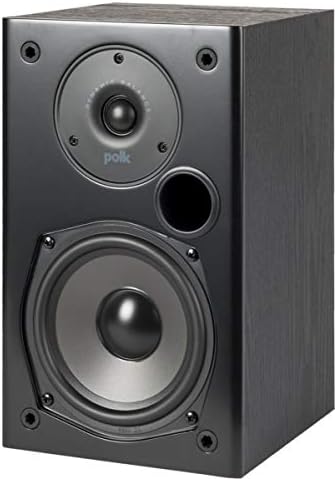 Polk Audio T15 Home Theater and Stereo Bookshelf Speakers – Deep Bass Response, Dolby and DTS Surround, Wall-Mountable, Pair, Black