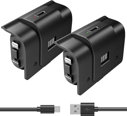 Rechargeable Xbox Controller Battery Pack, Play & Charge Kit for Xbox One/Xbox Series X|S - 40H Playtime, 2.5H Full Charge, with Cover & Charging Cable, Xbox Accessories for Xbox One S/One X/One Elite