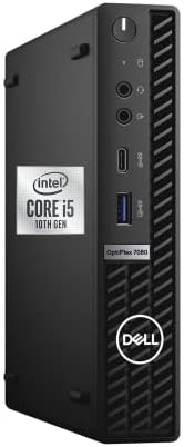 Dell OptiPlex 7080 Micro Form Factor Mini Business Desktop, Intel Core i5-10500T Processor, 16GB RAM, 1TB PCIe SSD, DisplayPort, RJ45, Wi-Fi 6, Windows 11 Pro, Black (Renewed)