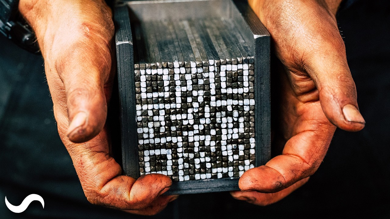Blacksmith Forges a Scannable QR Code from Damascus Steel