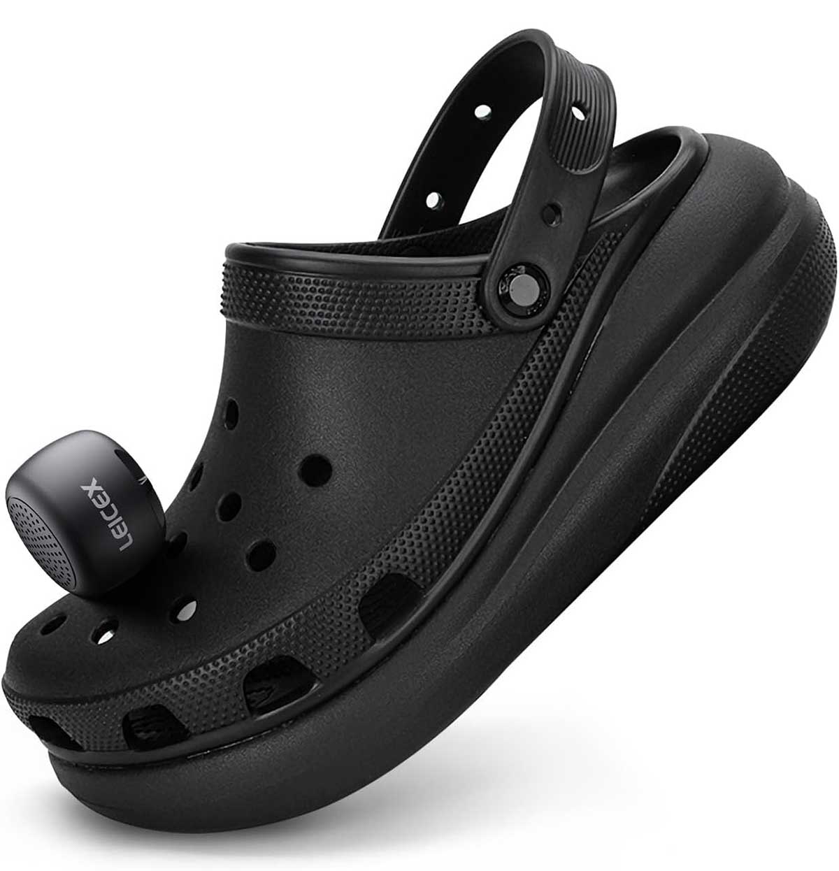 Here are some speakers for your Crocs because being a dork requires accessories
