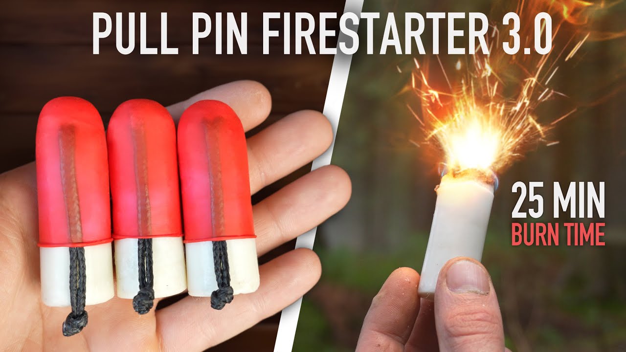 These Homemade Pull-pin Firestarters Burn for Up to 25 Minutes