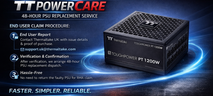 Thermaltake launches TT PowerCare in UK for speedy power supply replacements