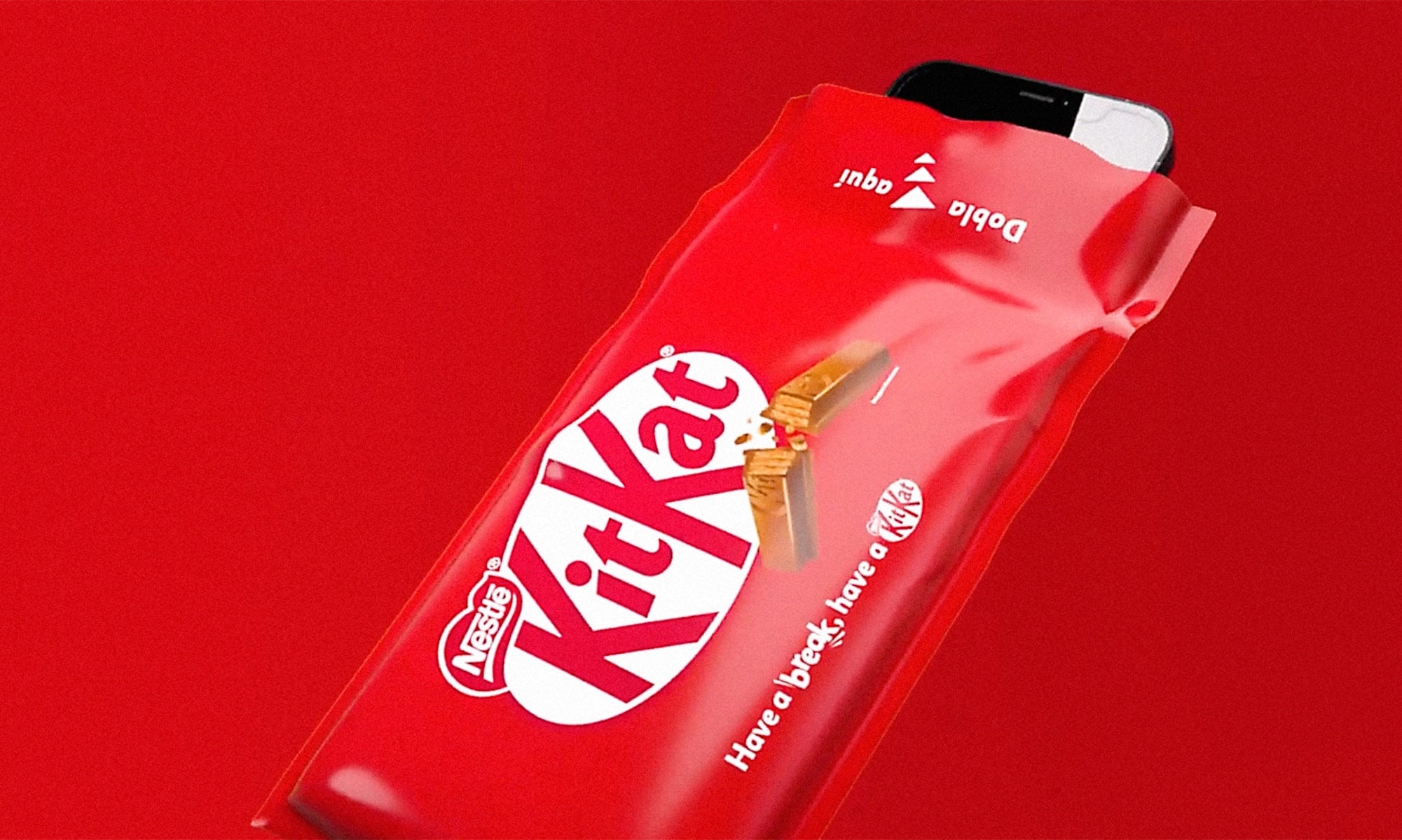 The KitKat Break Mode candy wrapper blocks your phone's signals