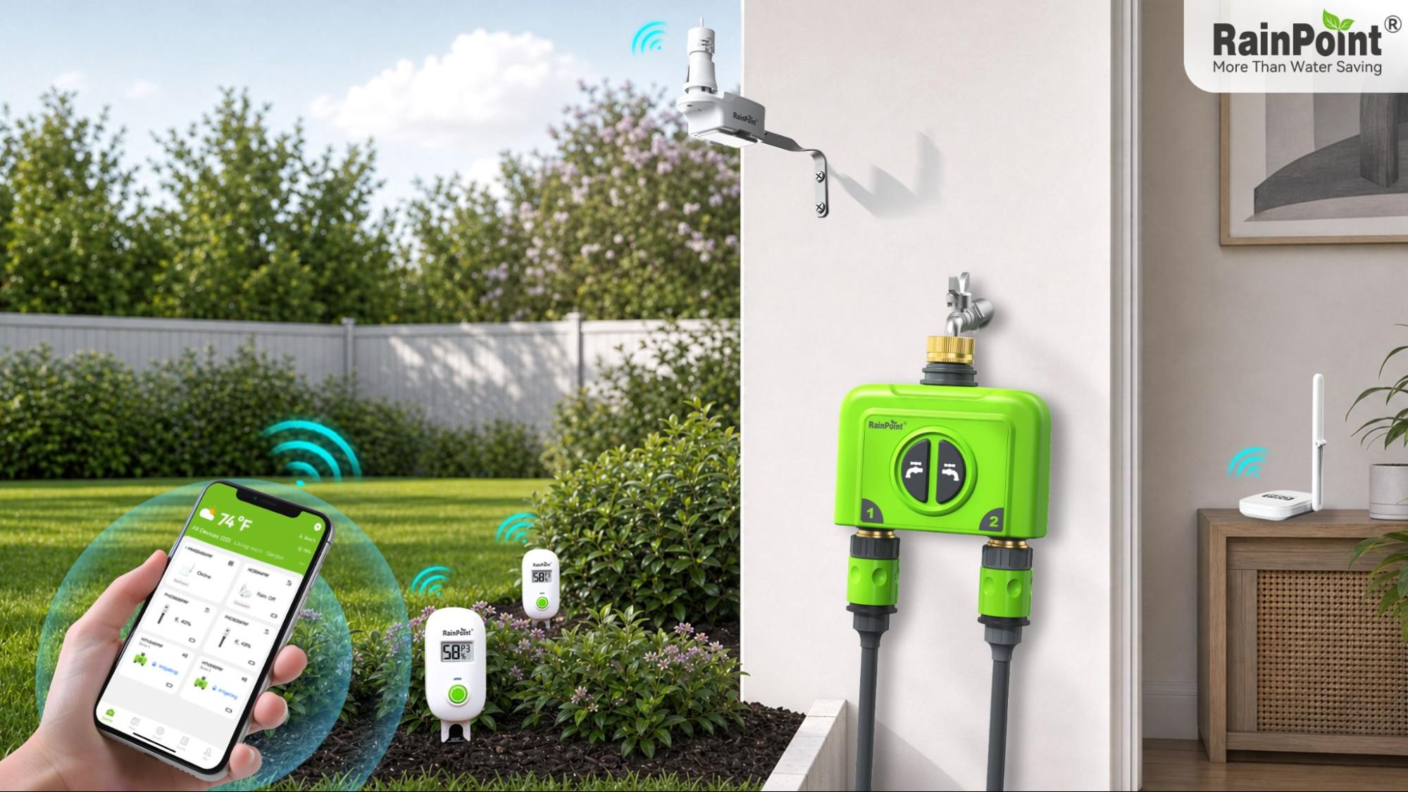 RainPoint's connected watering system puts a gateway, two zones, and a soil sensor in one box — Gadget Flow